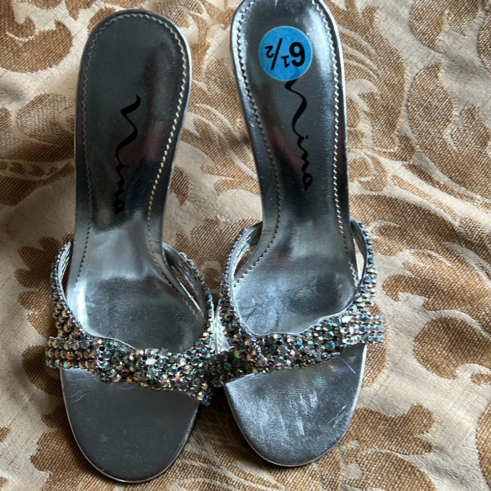 Nina crystal heeled sandals